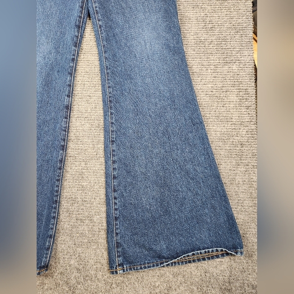 Wrangler Wanderer Flare Jeans Womens Sz 29x34 Blue High Rise Indigood Western - Picture 3 of 16